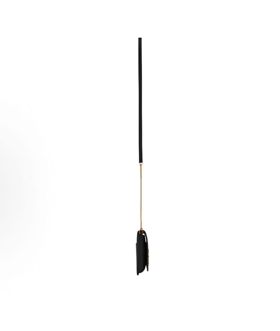 SAINT LAURENT Черная кожаная сумка через плечо, фото 3