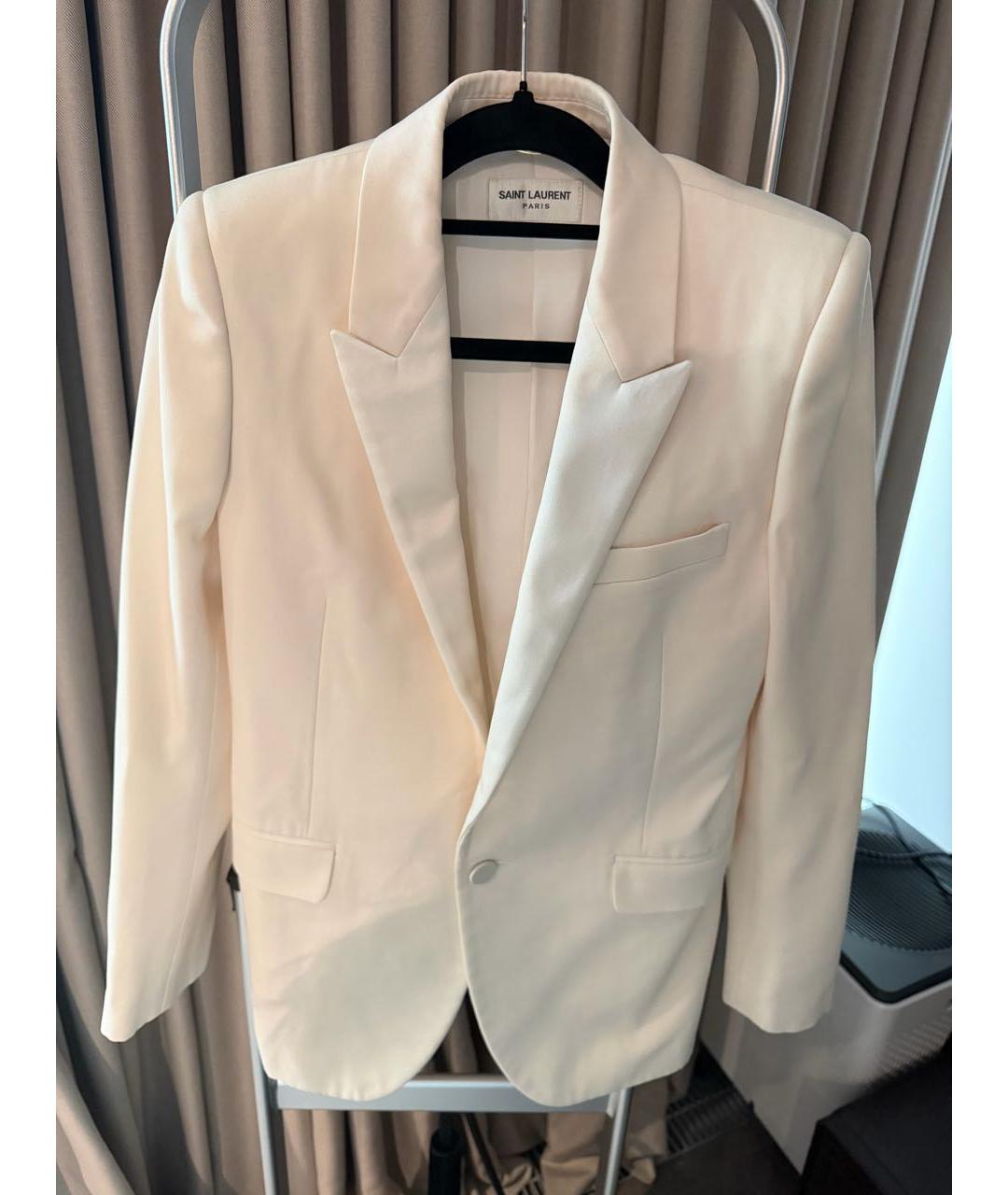 SAINT LAURENT Белый жакет/пиджак, фото 2