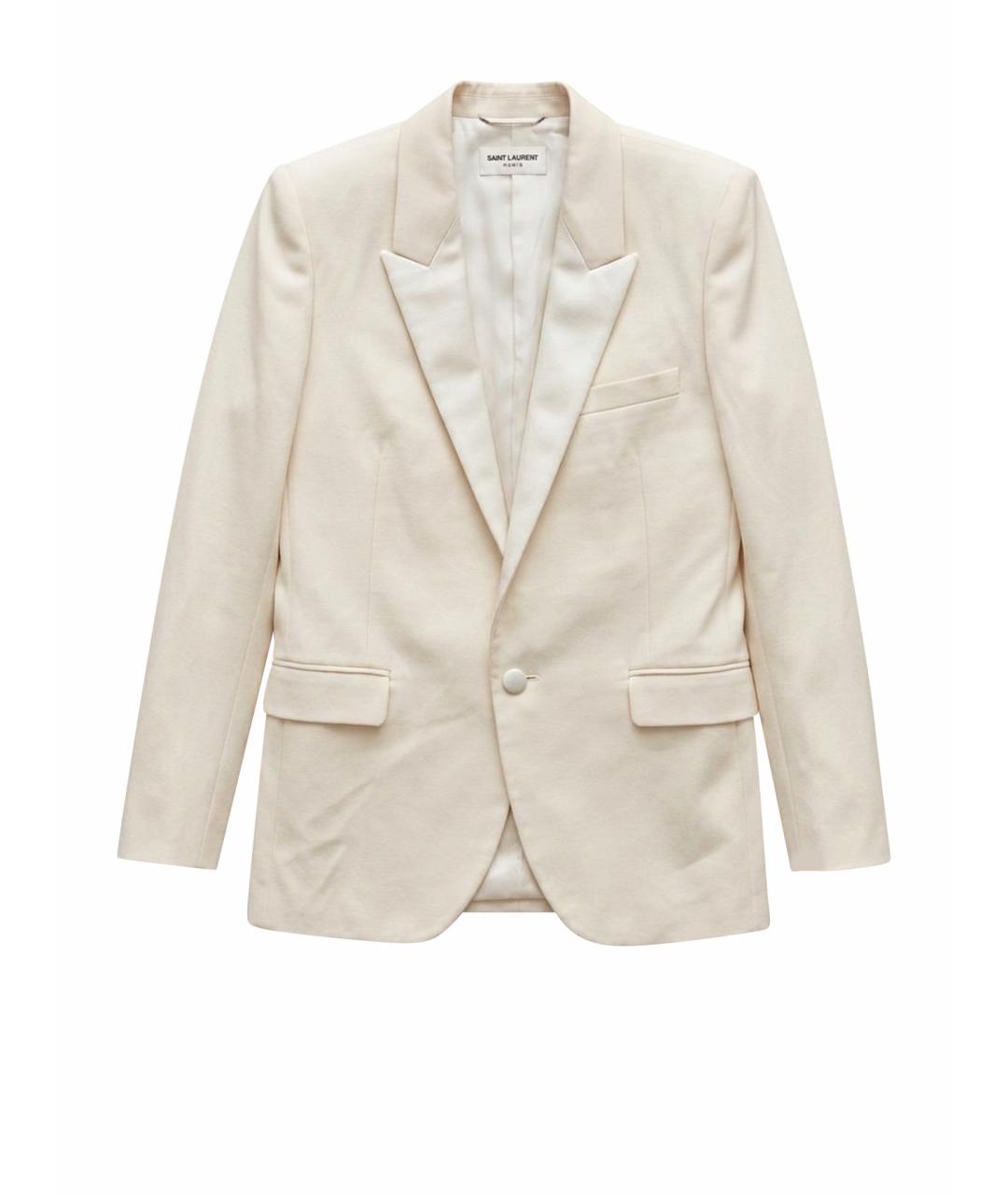 SAINT LAURENT Белый жакет/пиджак, фото 1