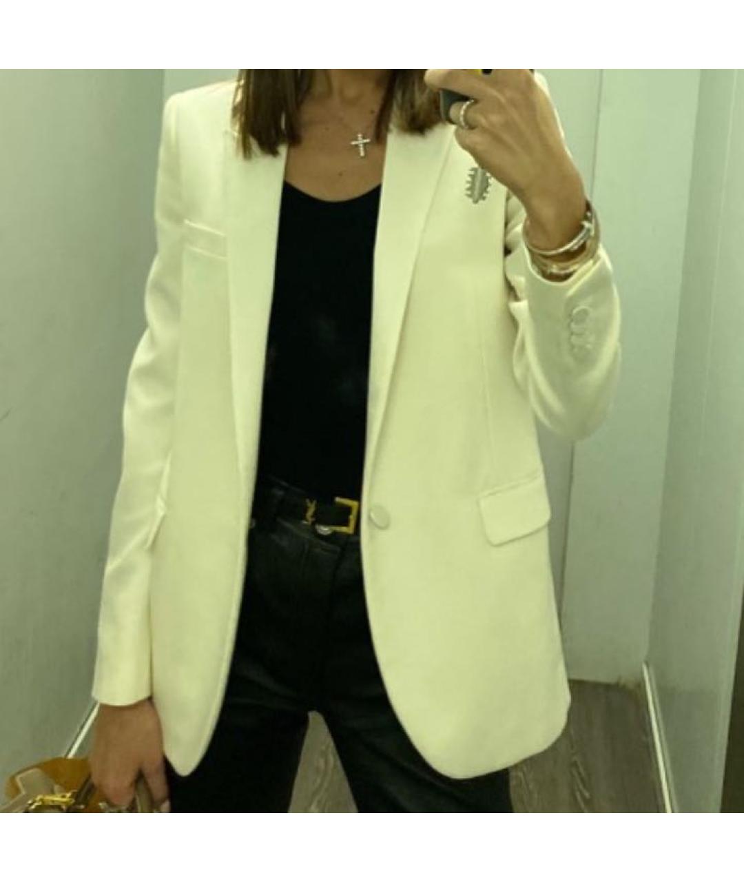 SAINT LAURENT Белый жакет/пиджак, фото 4