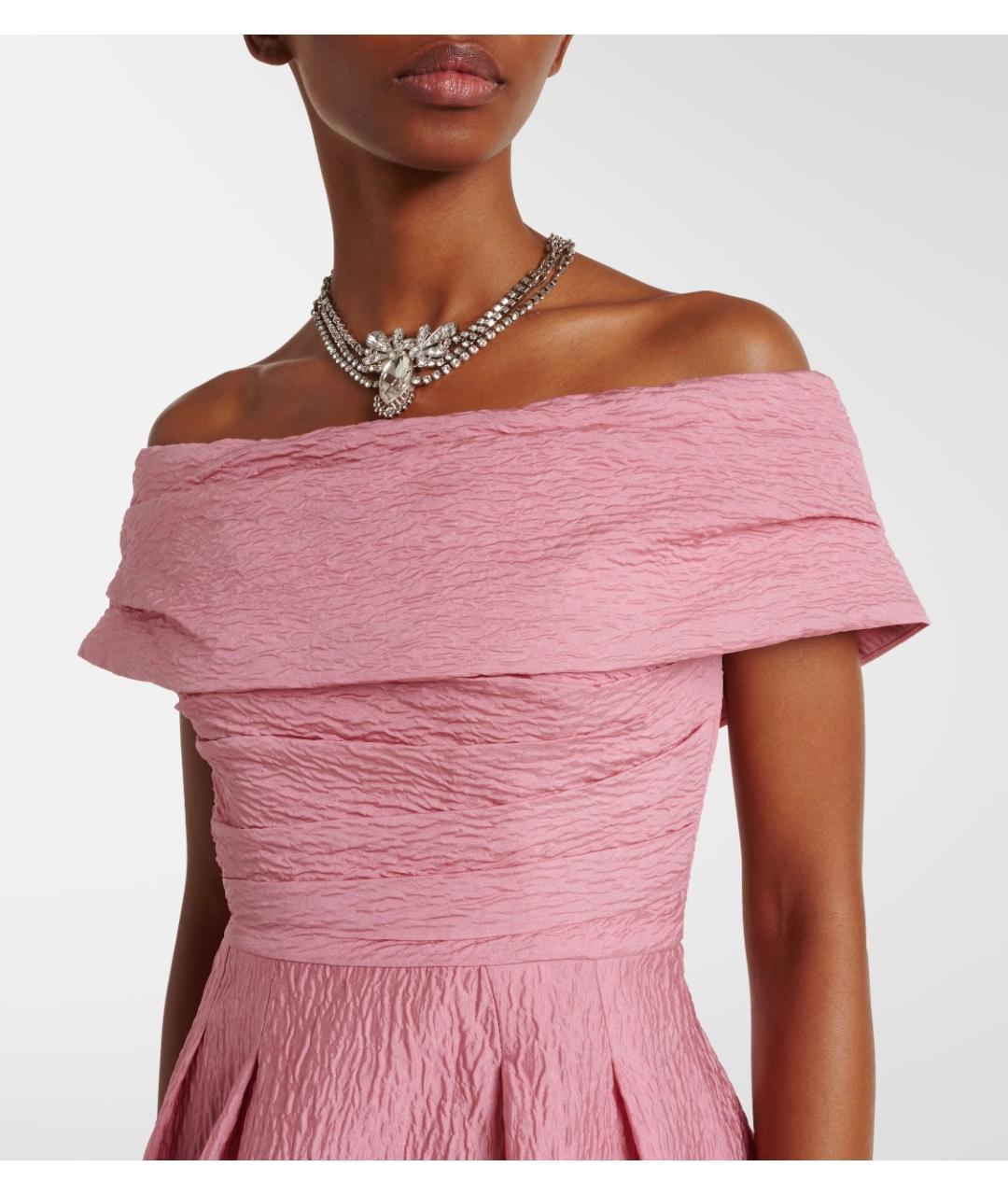 REBECCA VALLANCE Розовое полиамидовое коктейльное платье, фото 4