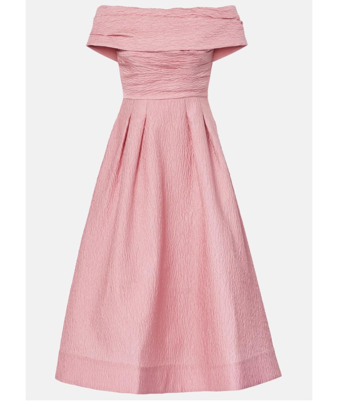 REBECCA VALLANCE Розовое полиамидовое коктейльное платье, фото 5