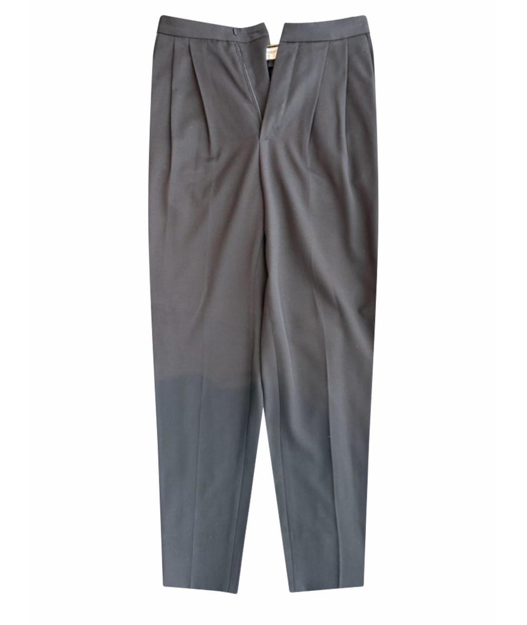 SAINT LAURENT Черные прямые брюки, фото 1