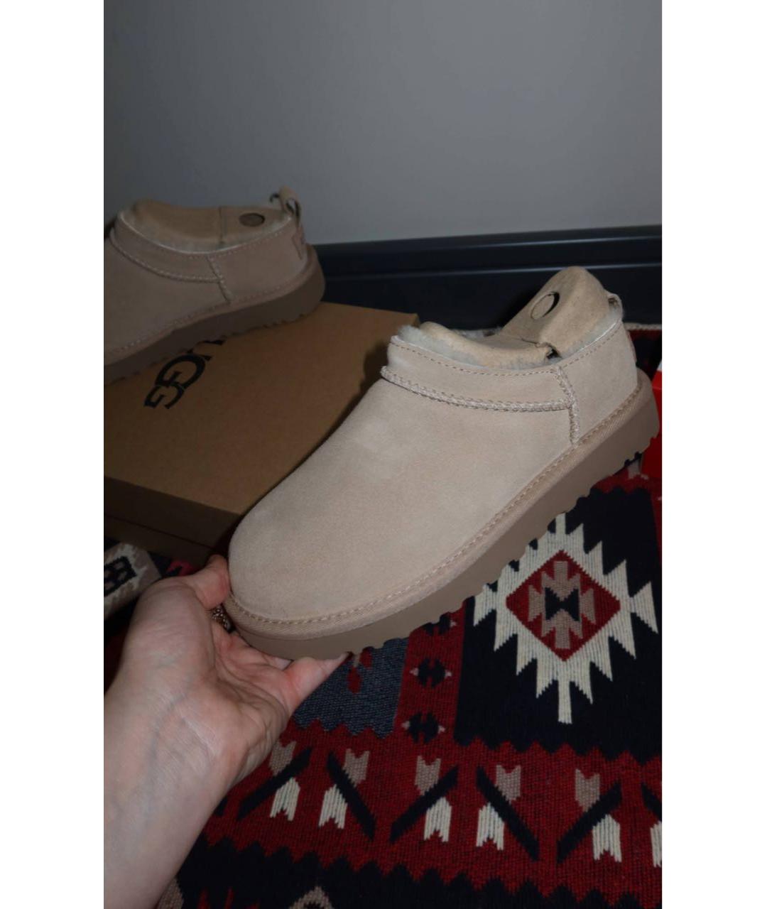 UGG AUSTRALIA Бежевые замшевые полусапоги, фото 2