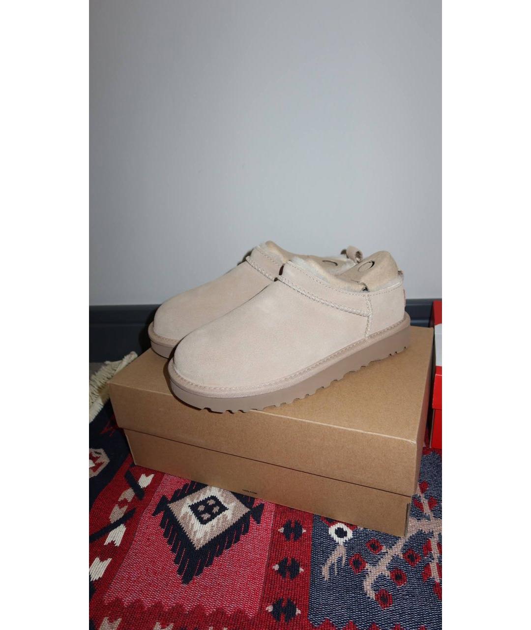 UGG AUSTRALIA Бежевые замшевые полусапоги, фото 3