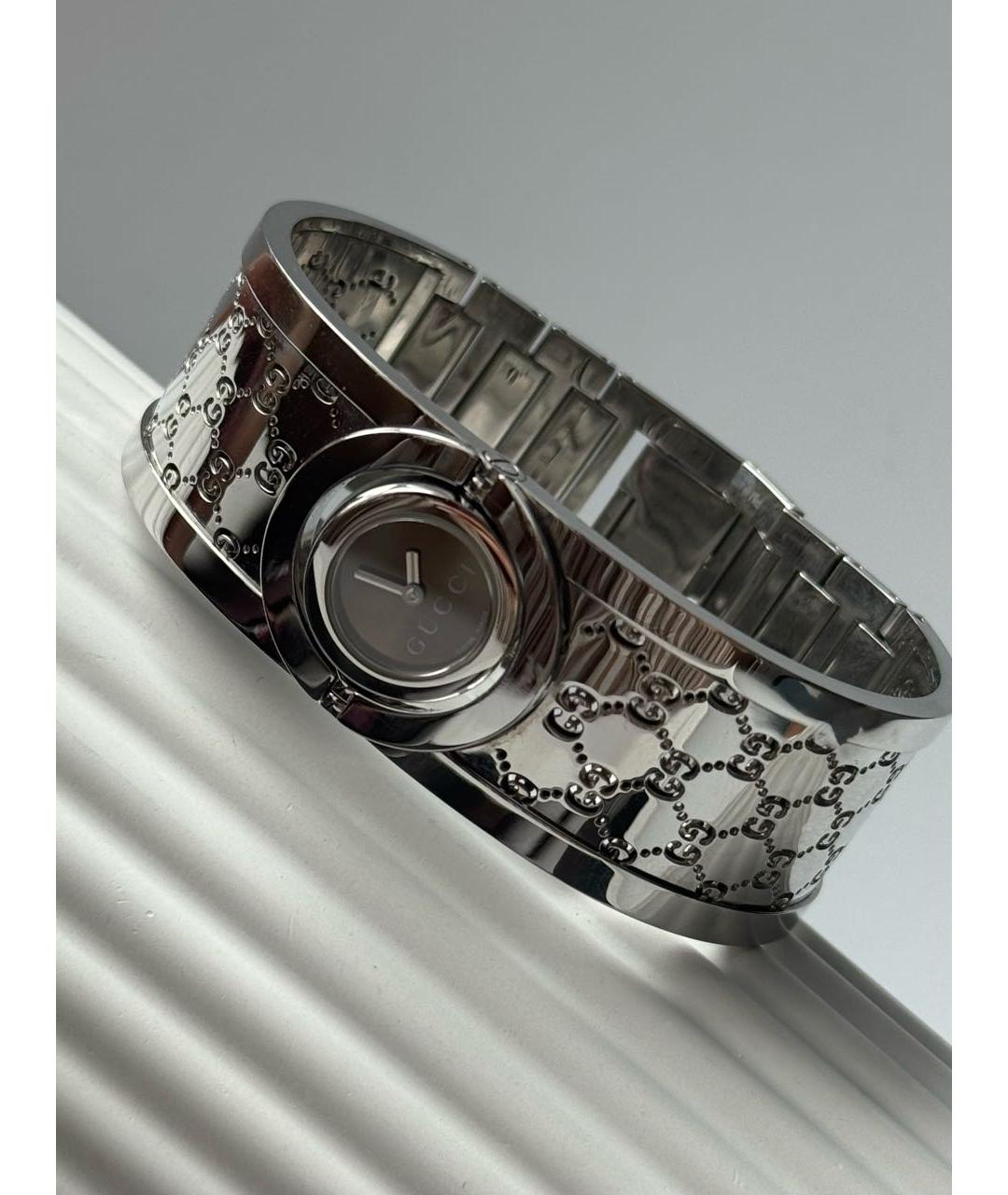 GUCCI Серебряные стальные часы, фото 5