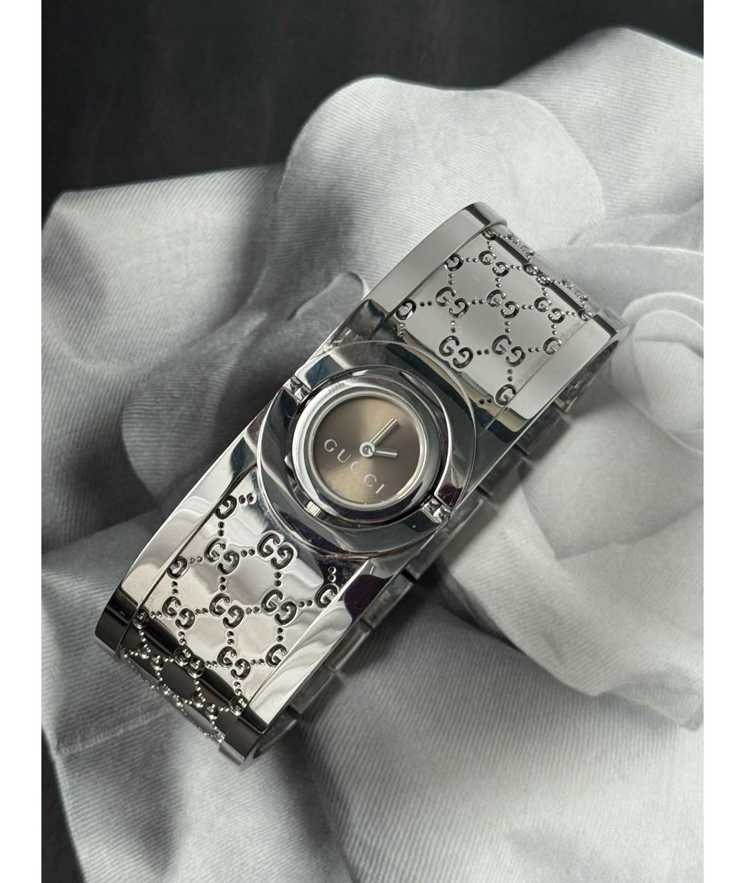 GUCCI Серебряные стальные часы, фото 4