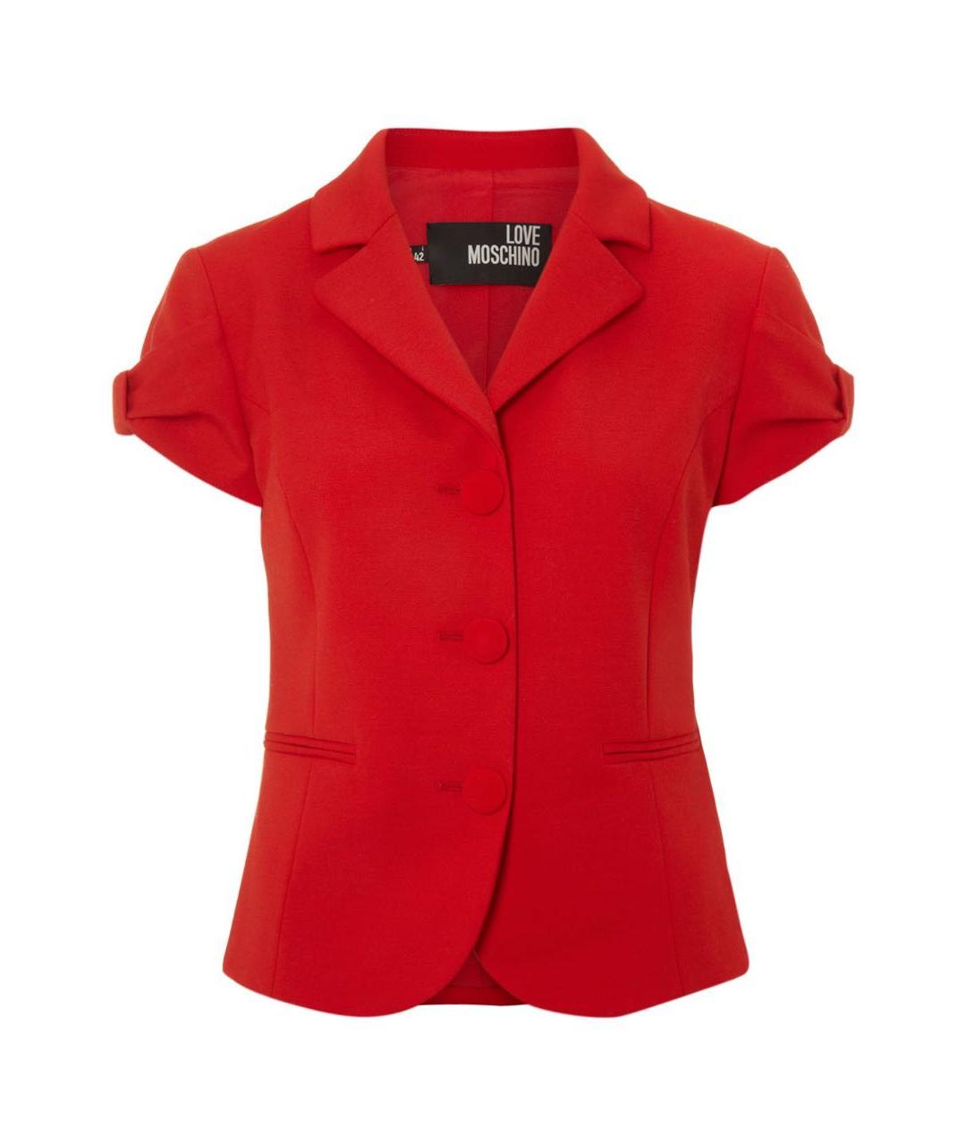 LOVE MOSCHINO Красный вискозный жакет/пиджак, фото 9