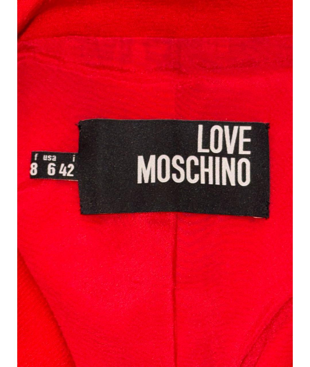 LOVE MOSCHINO Красный вискозный жакет/пиджак, фото 3