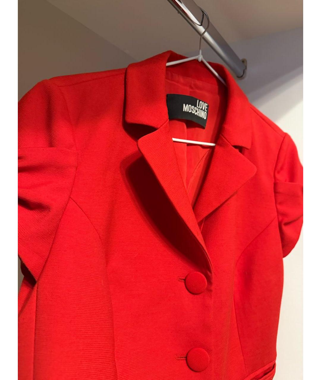 LOVE MOSCHINO Красный вискозный жакет/пиджак, фото 6