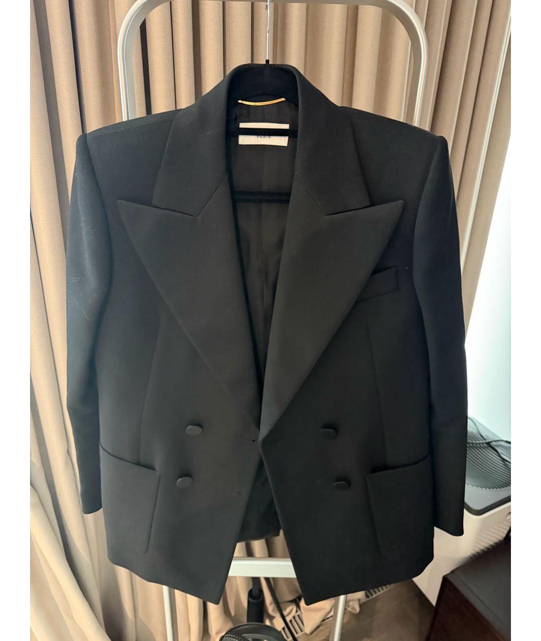SAINT LAURENT Черный жакет/пиджак, фото 4