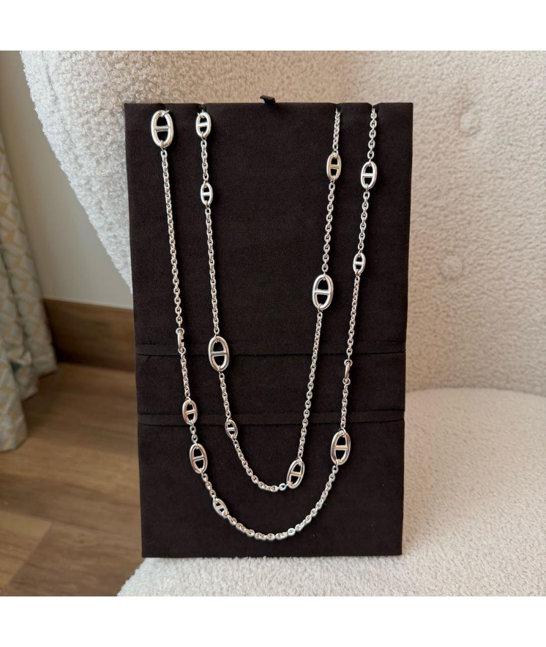 HERMES Серебряное серебряное колье, фото 2