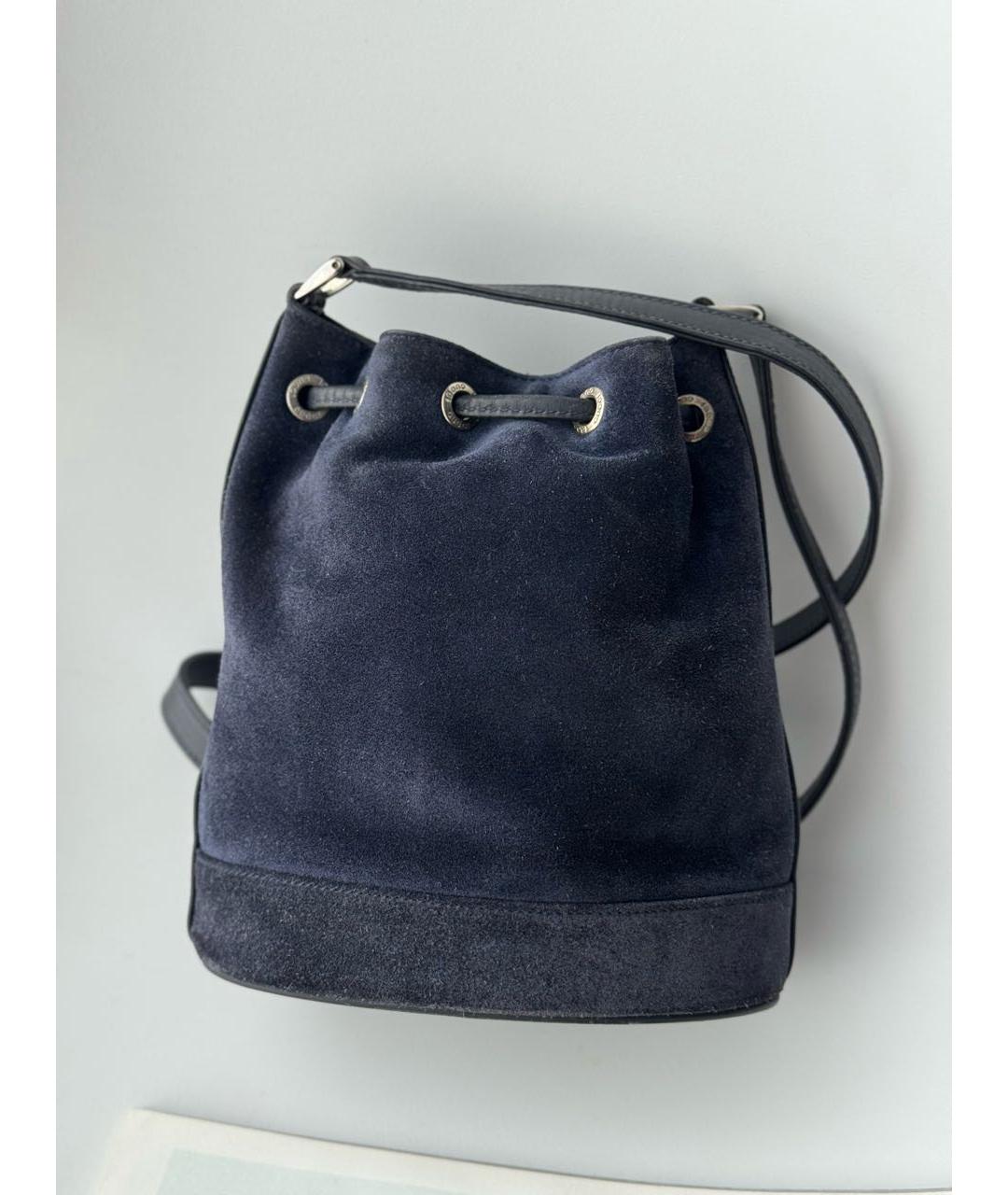GUCCI Темно-синяя замшевая сумка через плечо, фото 3