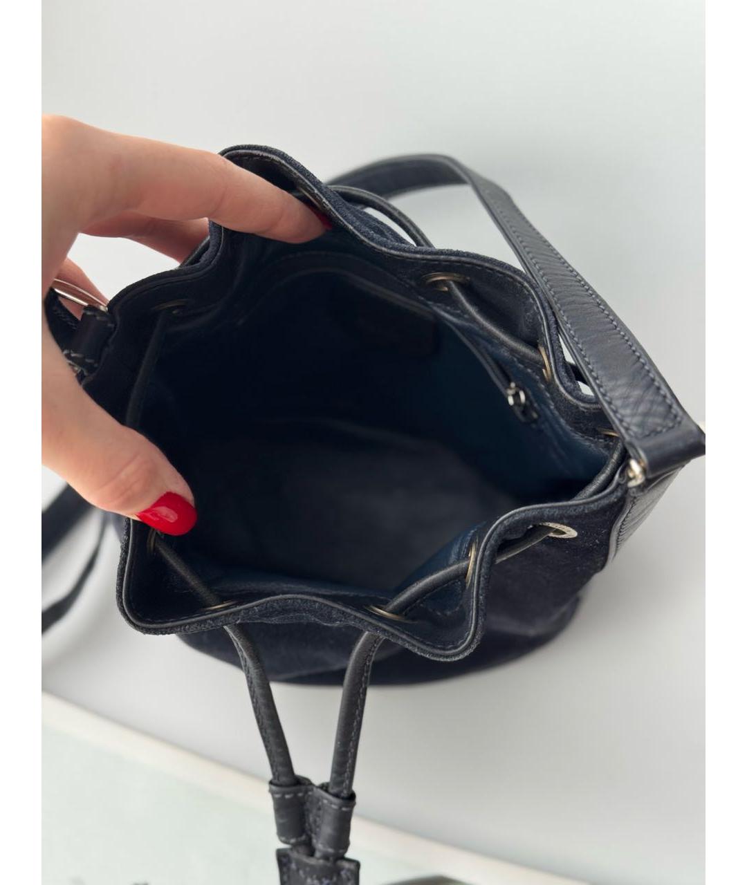 GUCCI Темно-синяя замшевая сумка через плечо, фото 6