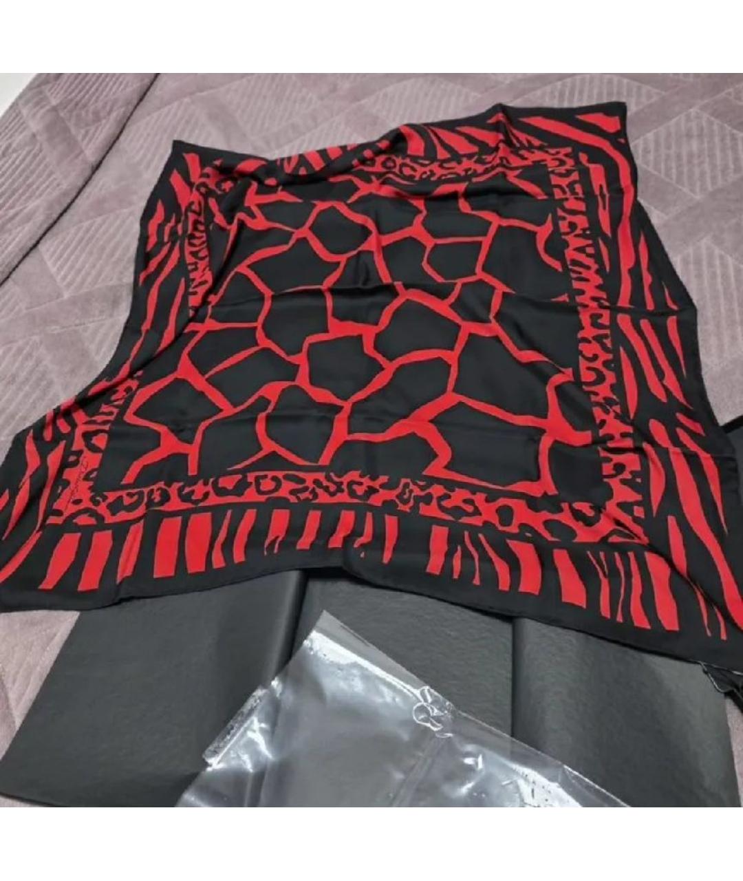 DOLCE&GABBANA Красный шелковый платок, фото 5