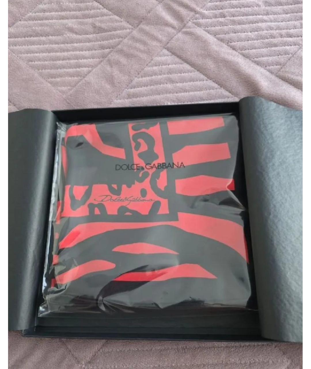 DOLCE&GABBANA Красный шелковый платок, фото 4