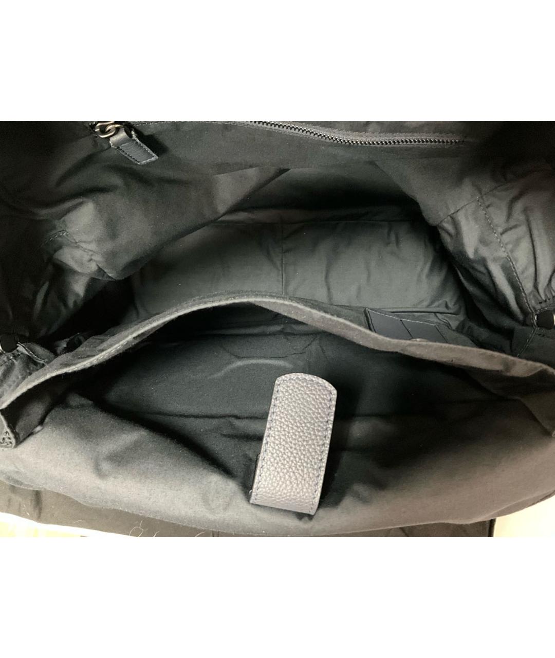 KITON Темно-синий кожаный рюкзак, фото 7