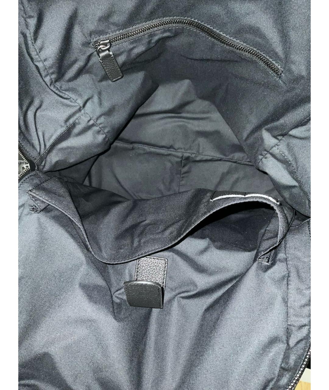 KITON Черный кожаный рюкзак, фото 7