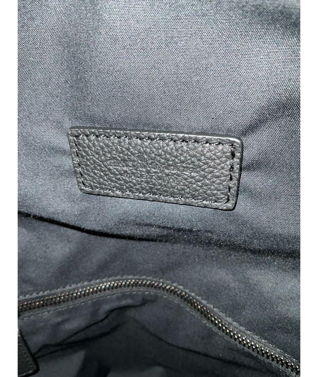 KITON Черный кожаный рюкзак, фото 6