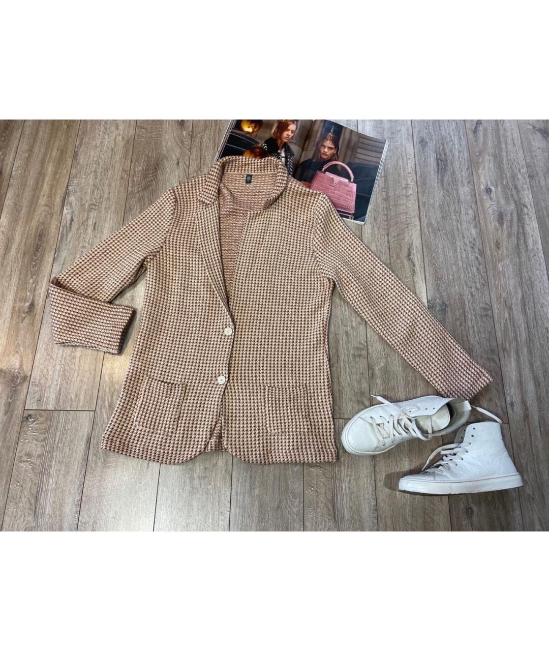 ELEVENTY Бежевый хлопковый жакет/пиджак, фото 7