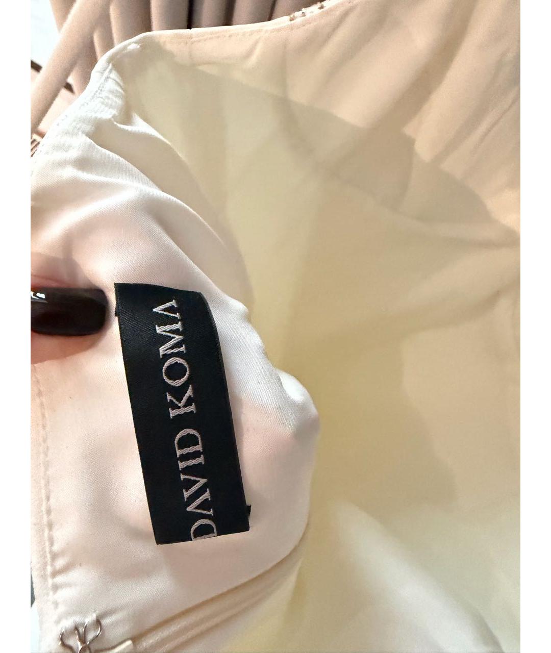 DAVID KOMA Белое коктейльное платье, фото 4