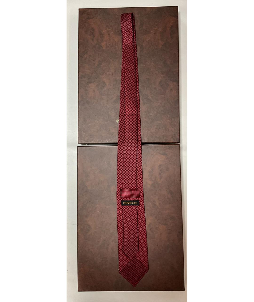 STEFANO RICCI Красный шелковый галстук, фото 4