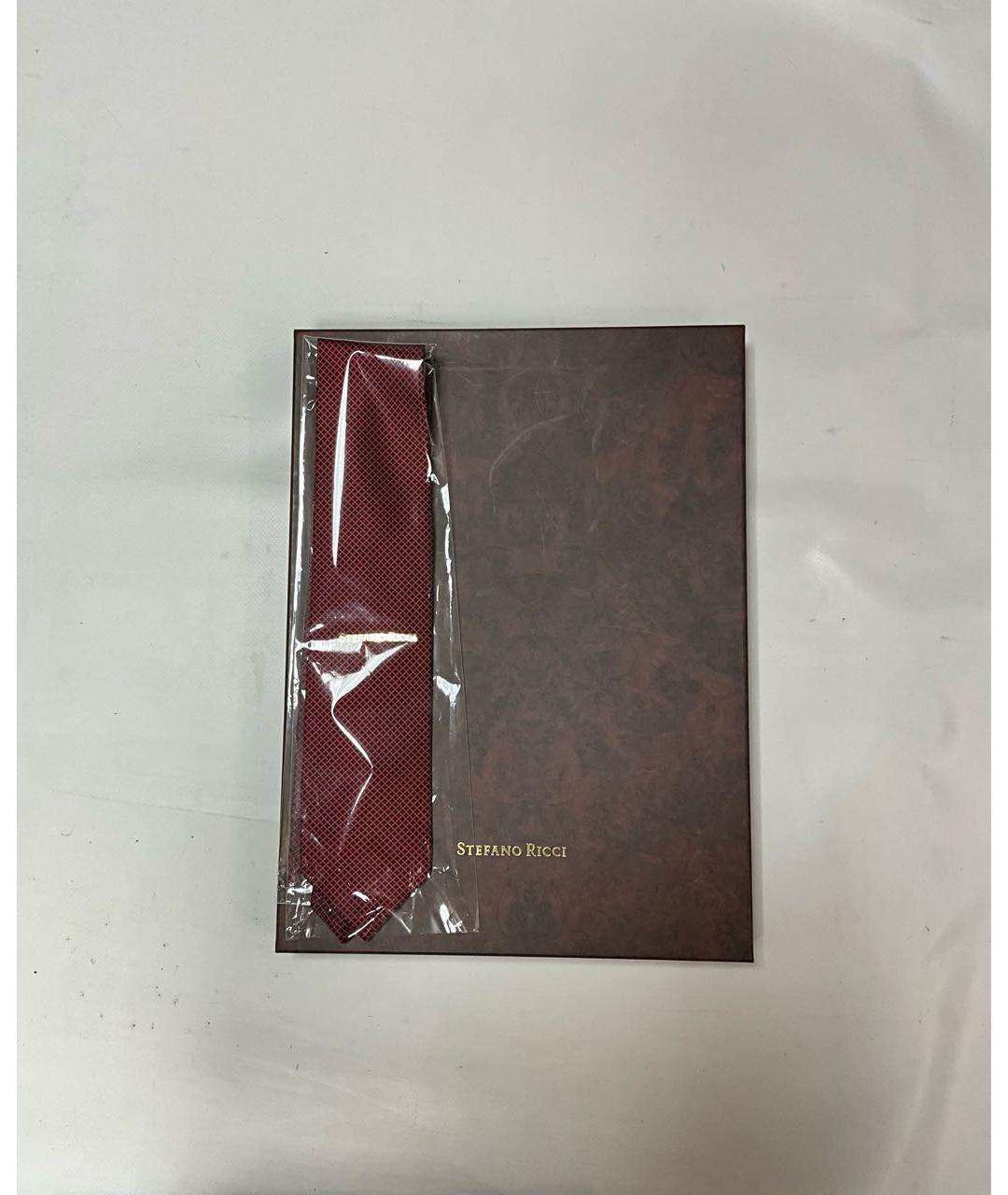 STEFANO RICCI Красный шелковый галстук, фото 2