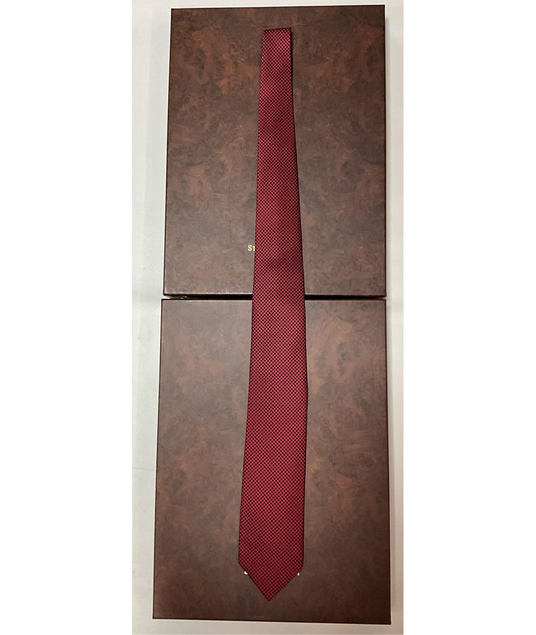 STEFANO RICCI Красный шелковый галстук, фото 8