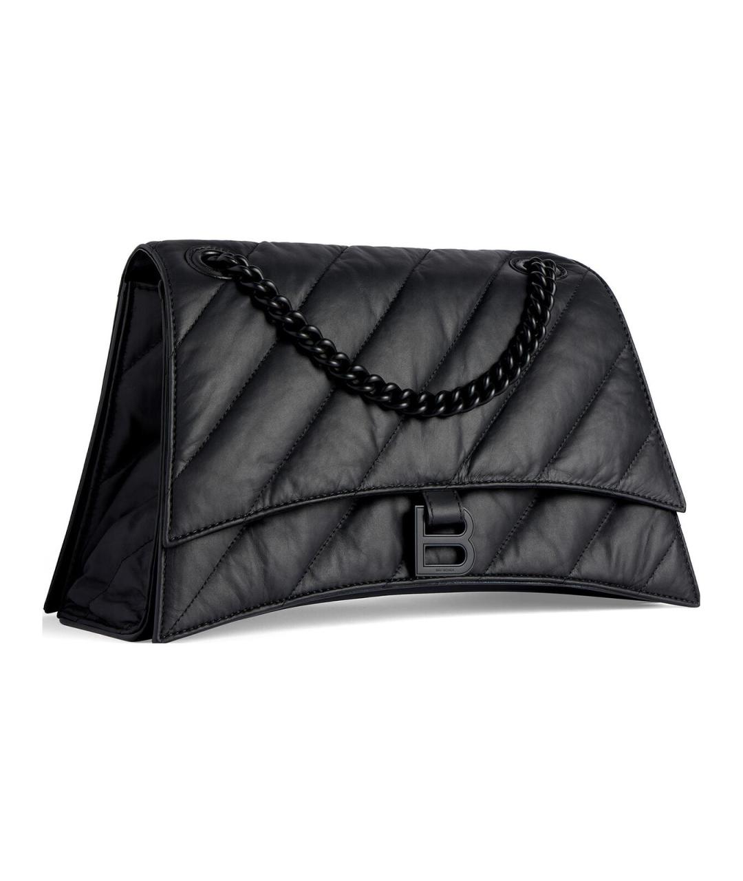 BALENCIAGA Черная кожаная сумка через плечо, фото 3