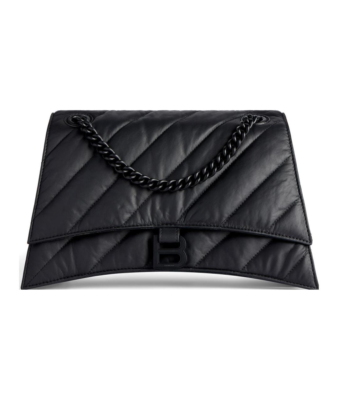 BALENCIAGA Черная кожаная сумка через плечо, фото 1