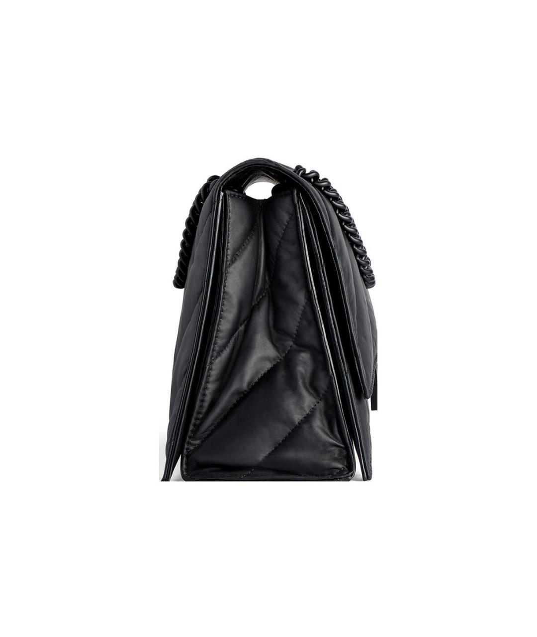 BALENCIAGA Черная кожаная сумка через плечо, фото 4