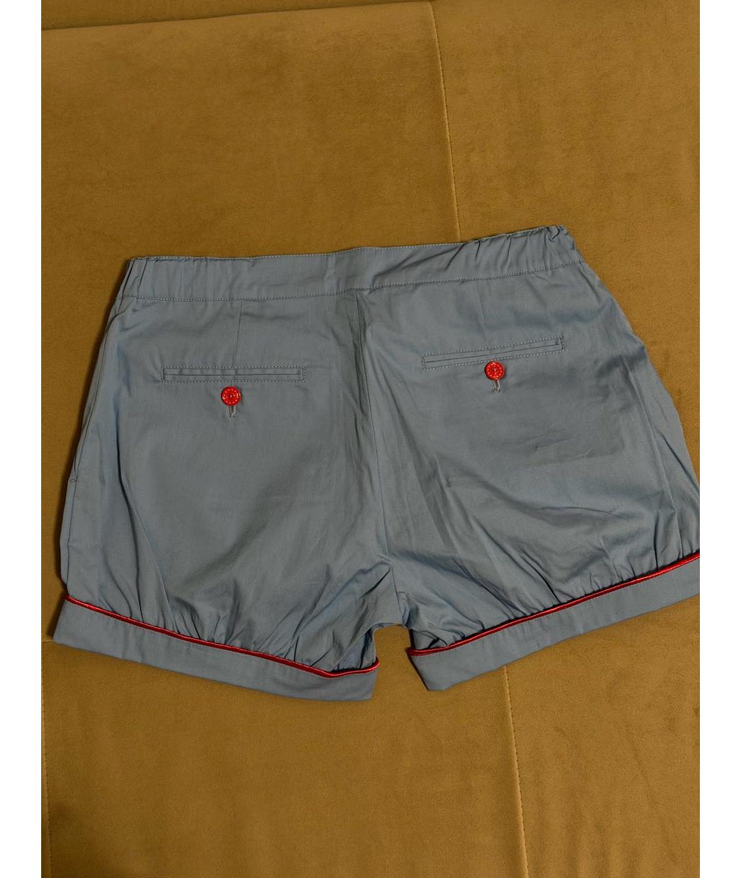 GUCCI Голубые хлопковые брюки и шорты, фото 2