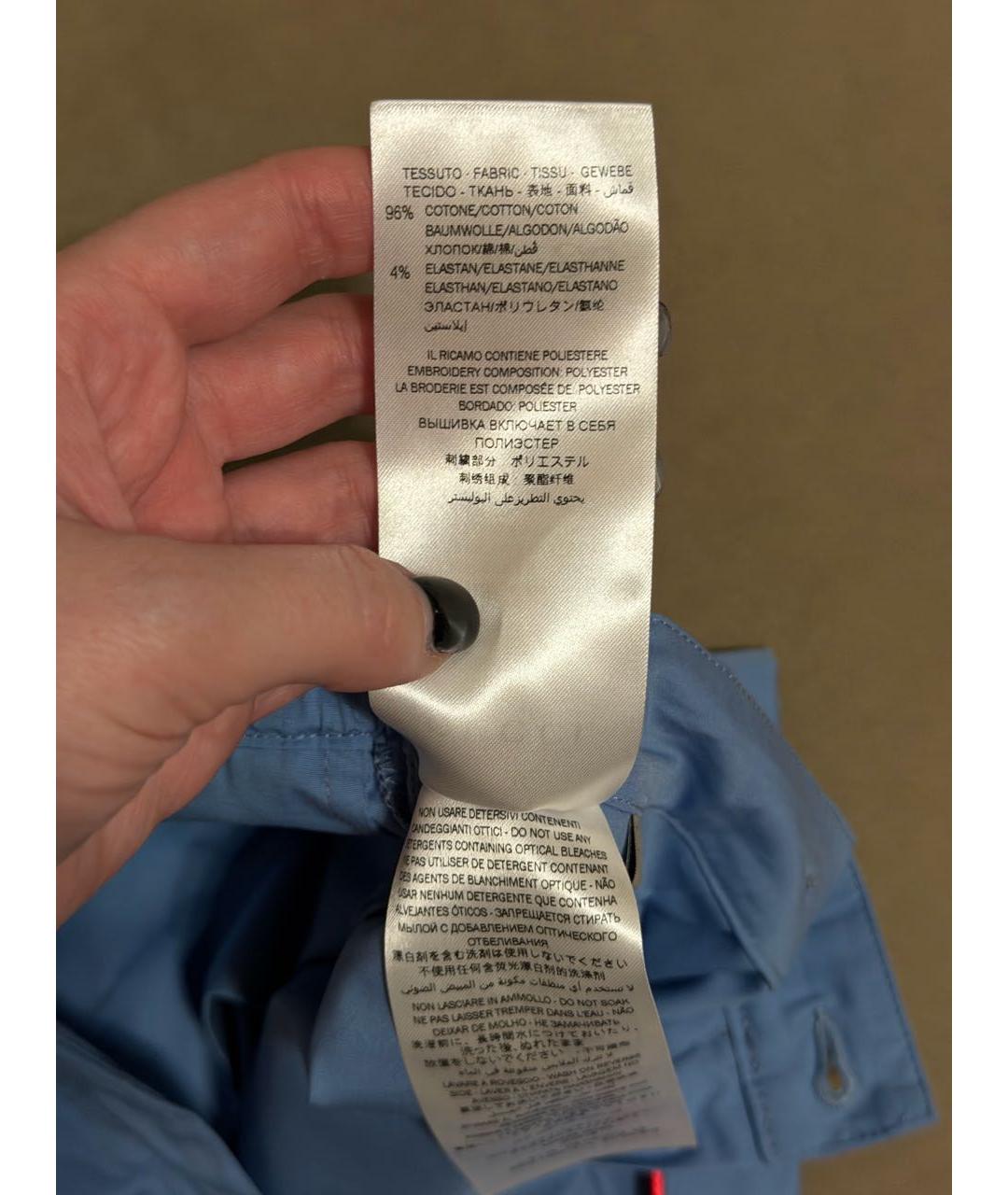 GUCCI Голубые хлопковые брюки и шорты, фото 7