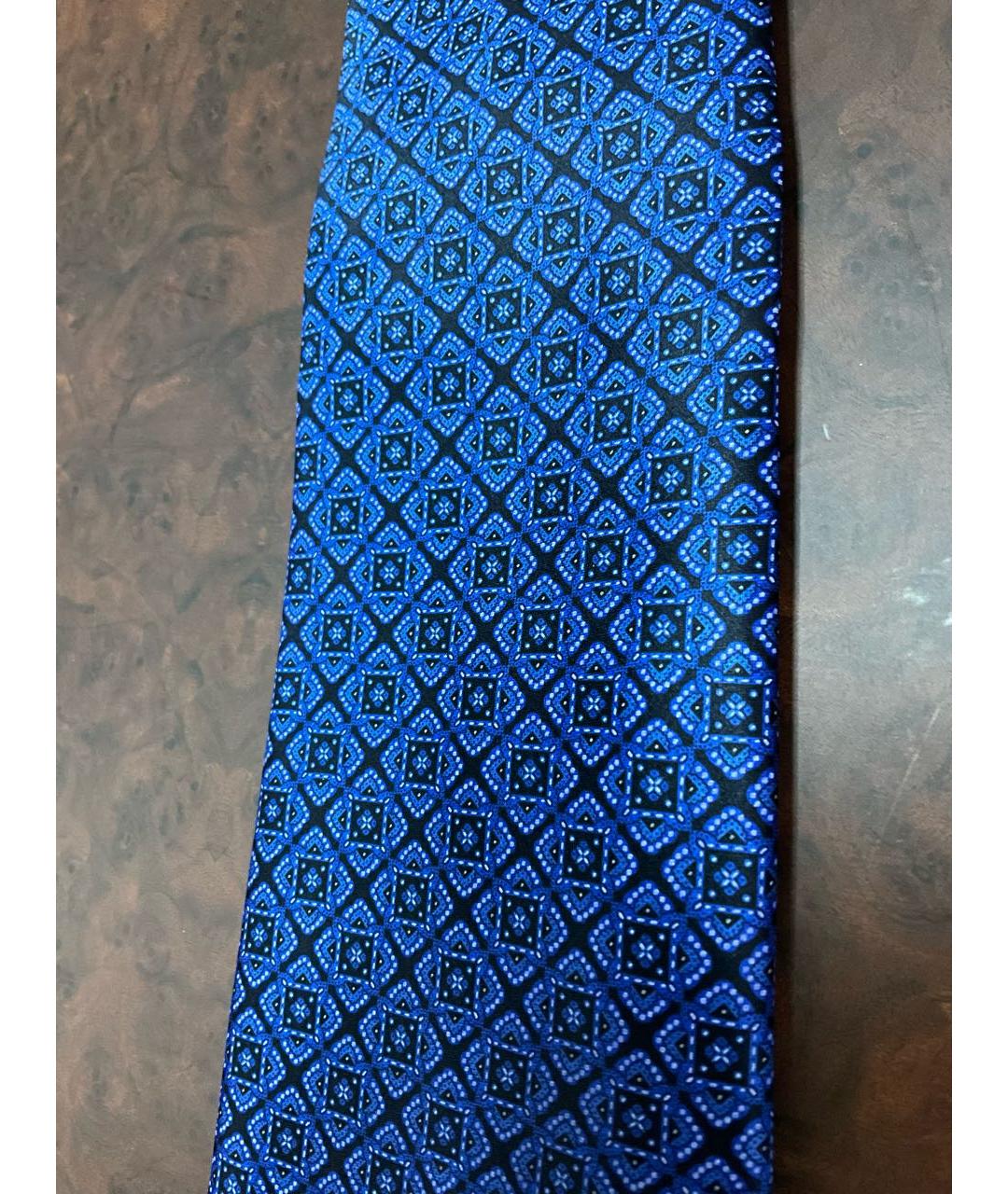 STEFANO RICCI Синий шелковый галстук, фото 7