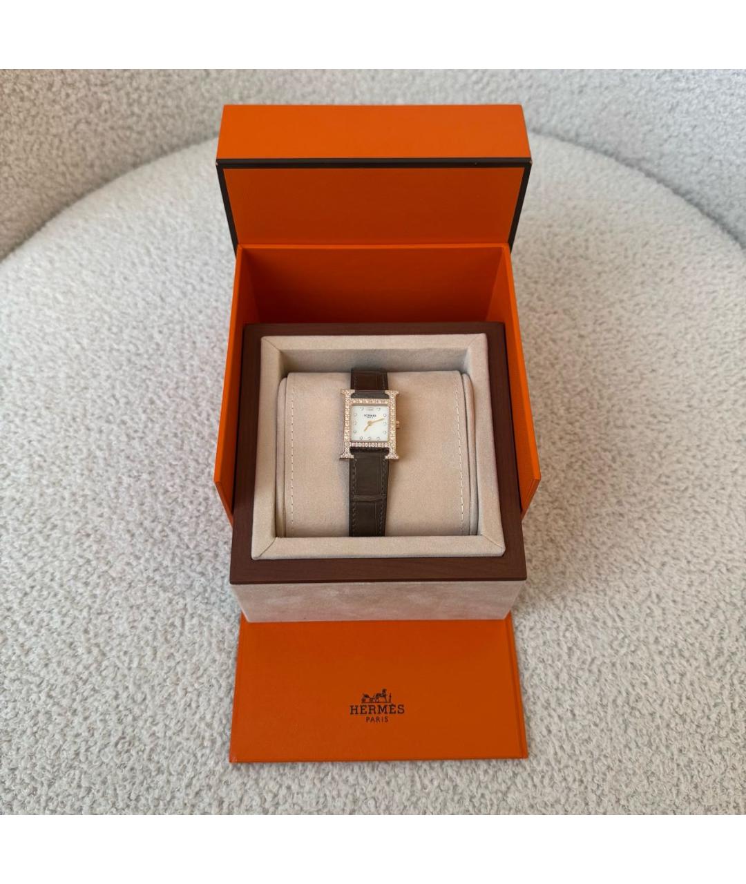 HERMES Коричневые часы, фото 2