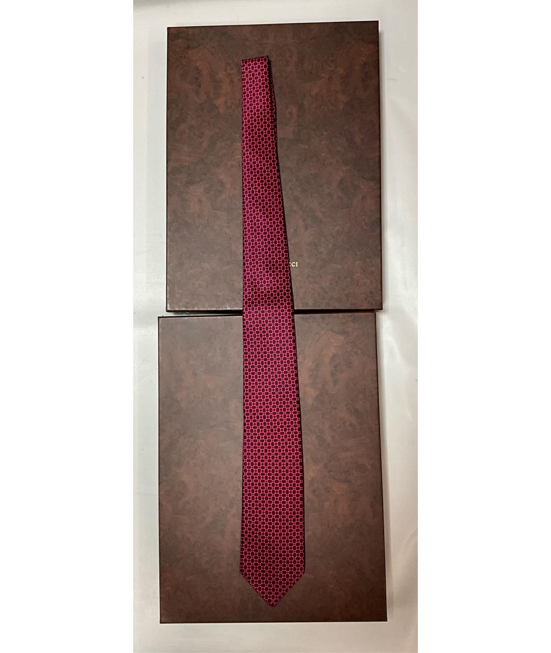 STEFANO RICCI Бордовый шелковый галстук, фото 8