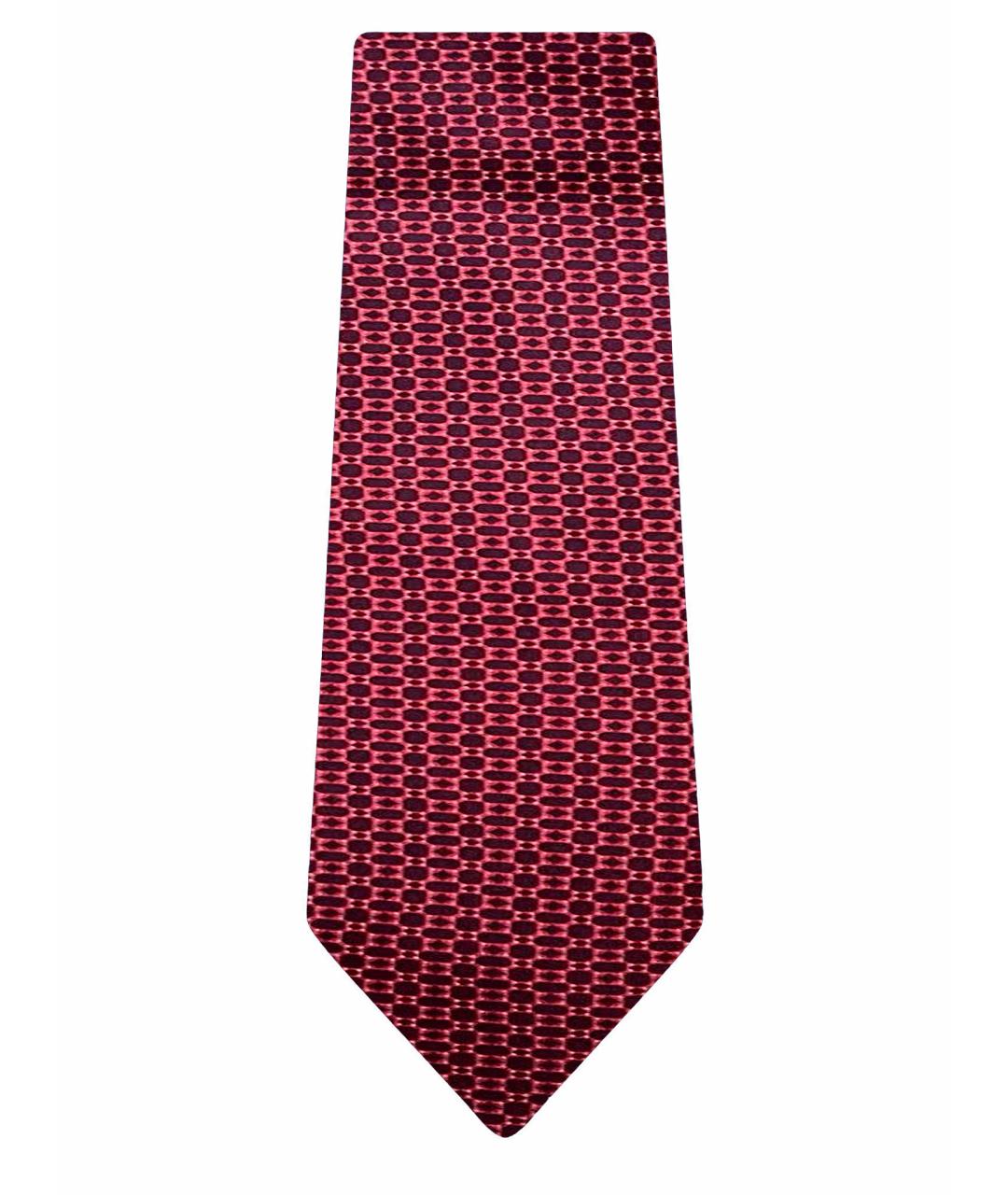 STEFANO RICCI Бордовый шелковый галстук, фото 1