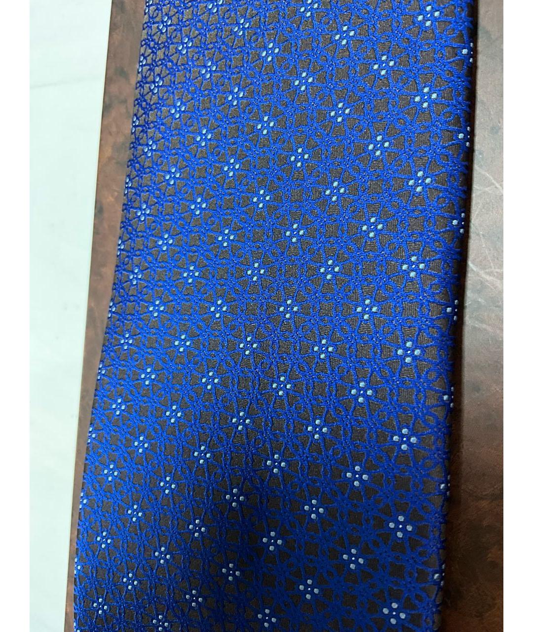 STEFANO RICCI Синий шелковый галстук, фото 3