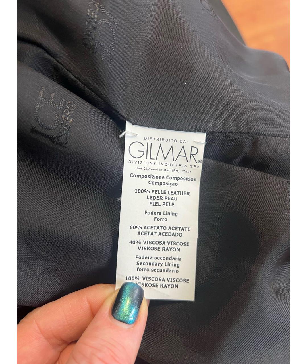 ICEBERG Антрацитовая кожаная куртка, фото 4