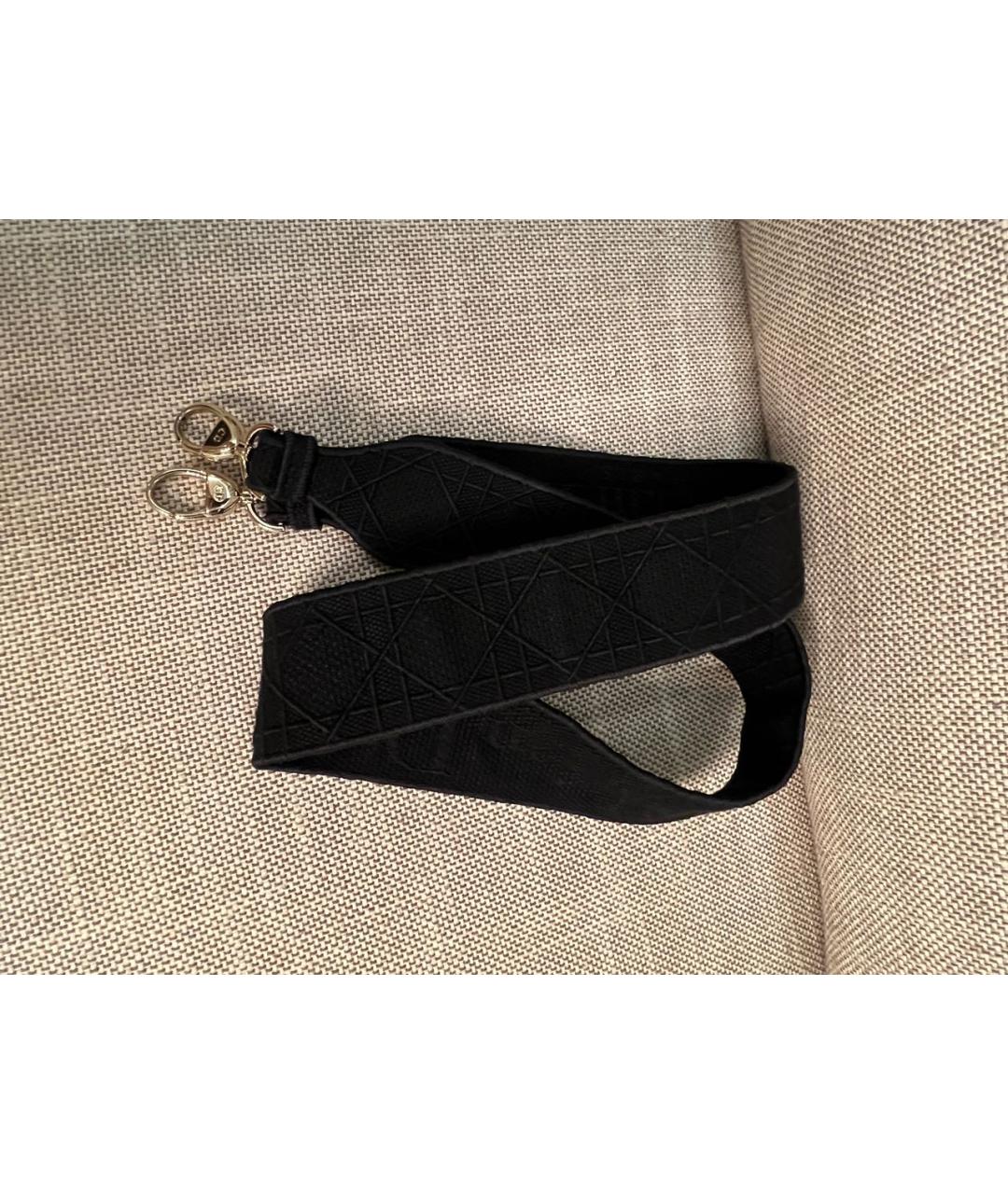 CHRISTIAN DIOR Черная тканевая сумка с короткими ручками, фото 6