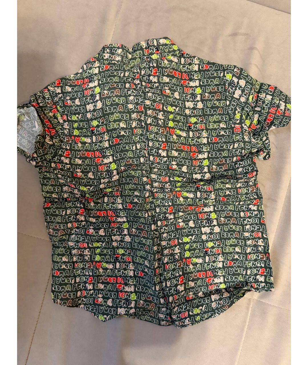 FENDI Хаки хлопковая рубашка/блузка, фото 2