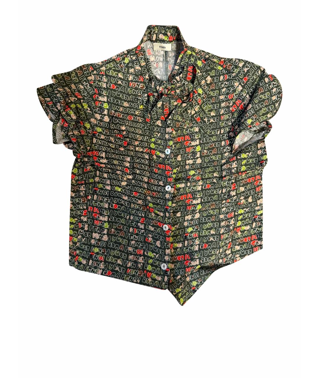 FENDI Хаки хлопковая рубашка/блузка, фото 1