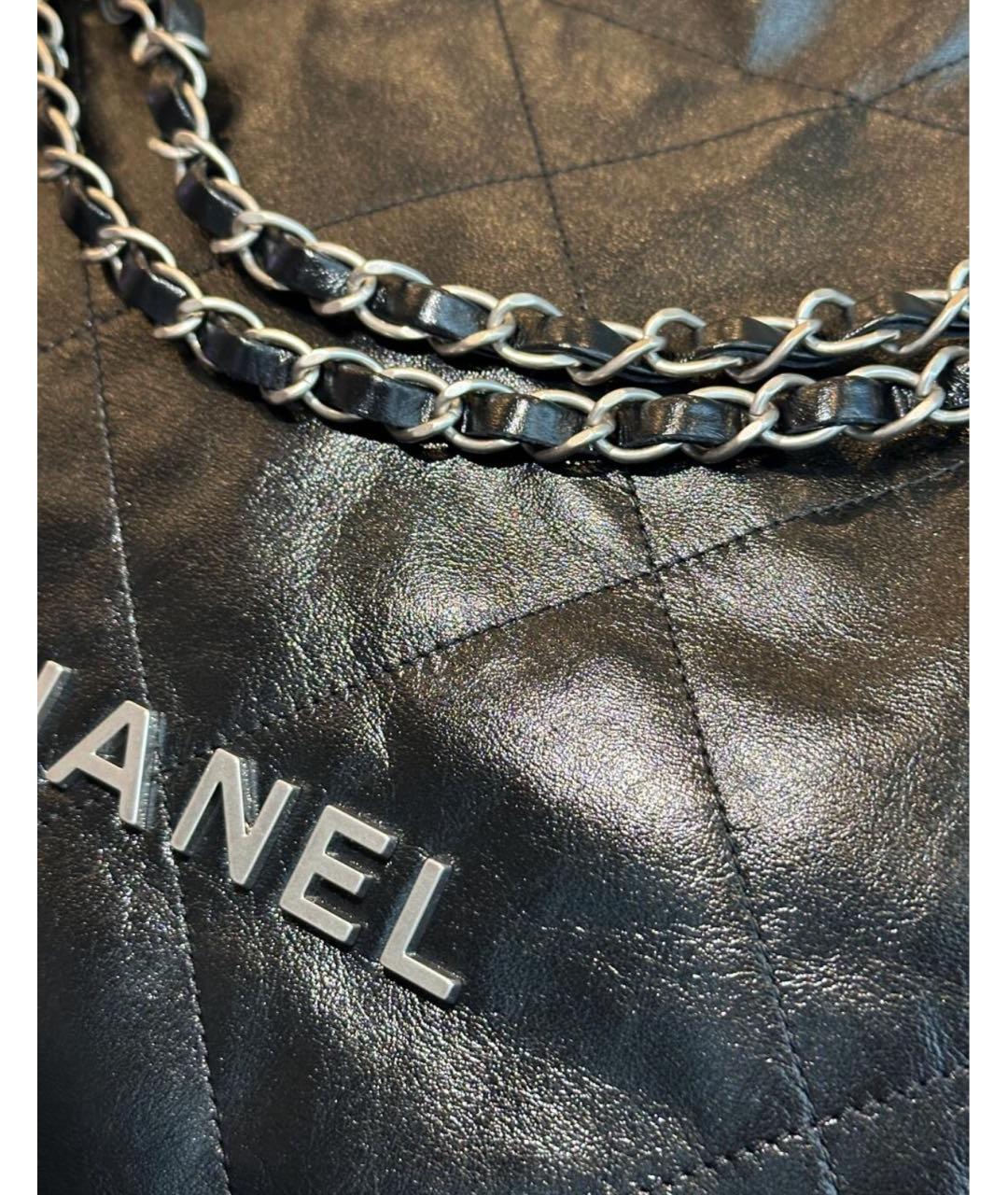 CHANEL Черная кожаная сумка через плечо, фото 3