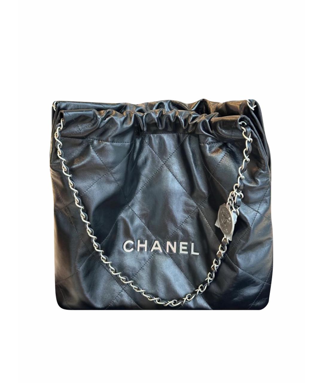 CHANEL Черная кожаная сумка через плечо, фото 1