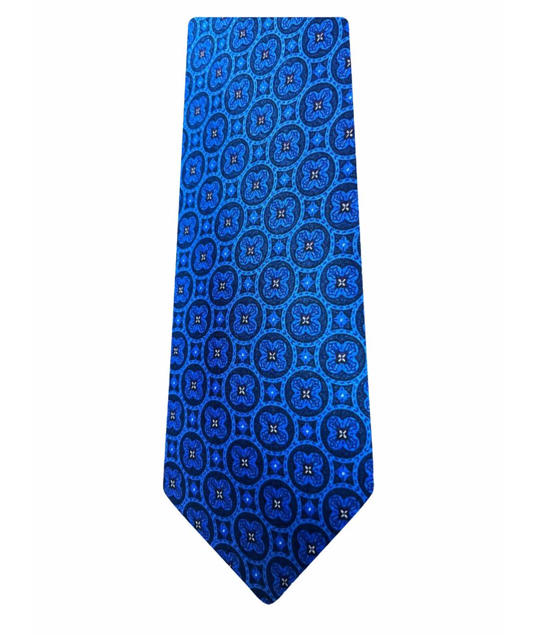 STEFANO RICCI Синий шелковый галстук, фото 1