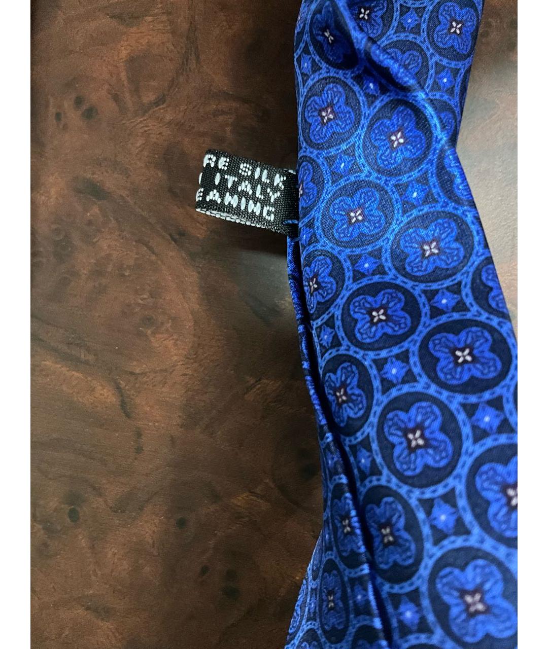 STEFANO RICCI Синий шелковый галстук, фото 7