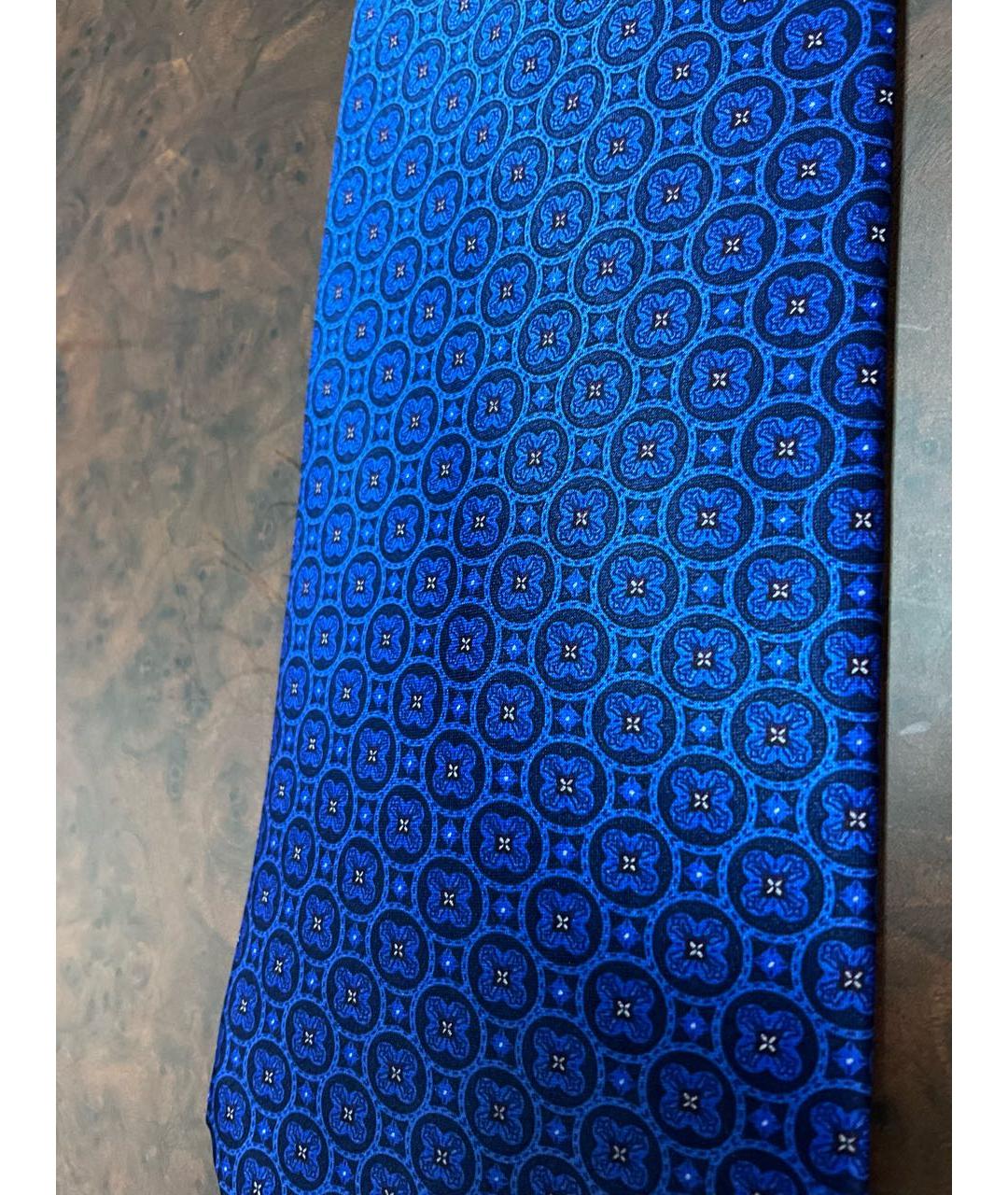STEFANO RICCI Синий шелковый галстук, фото 3