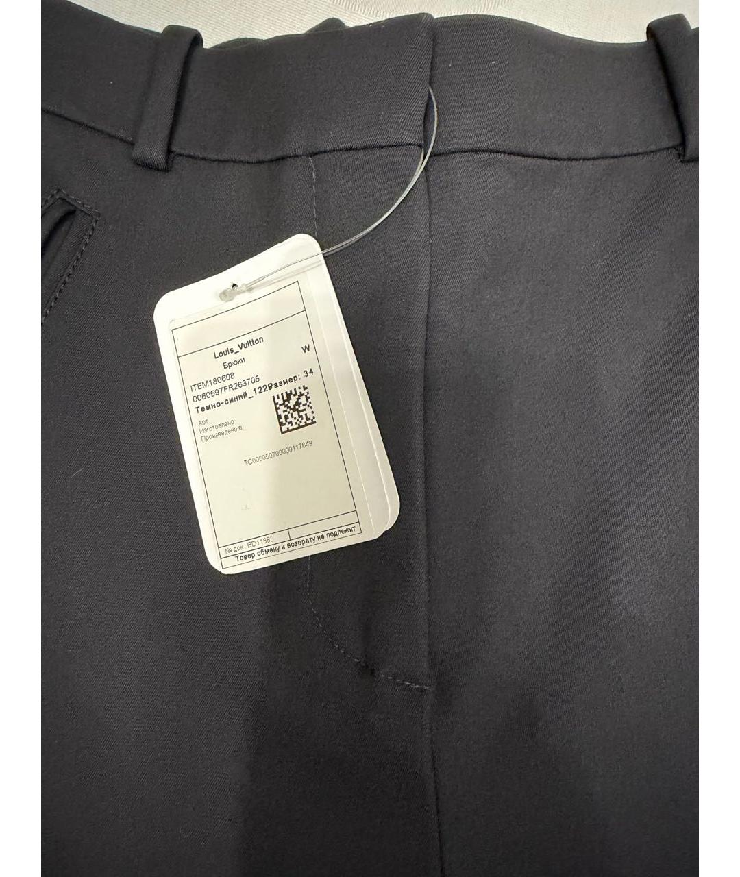 LOUIS VUITTON Черные хлопковые брюки широкие, фото 4