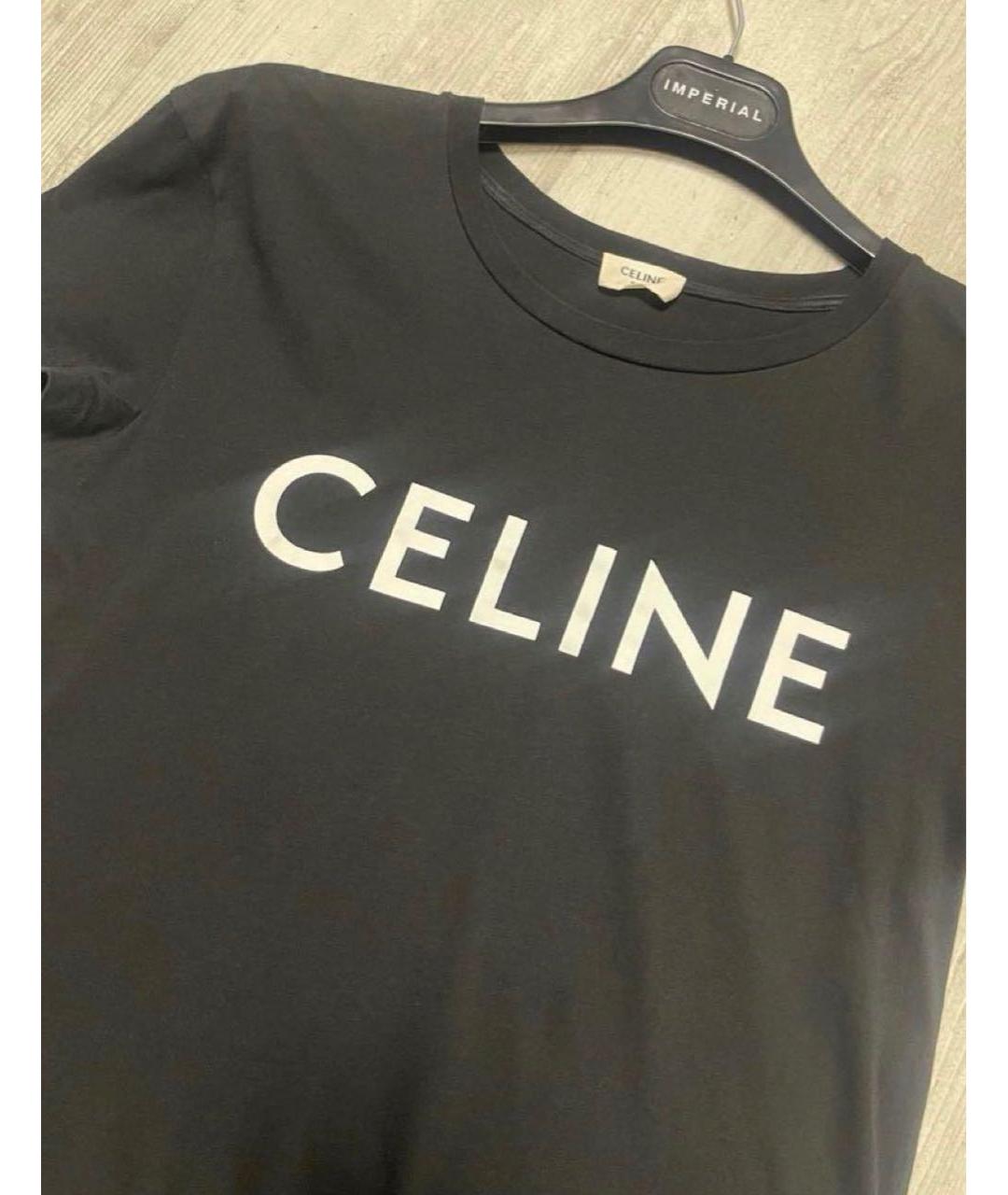 CELINE Черная футболка, фото 5