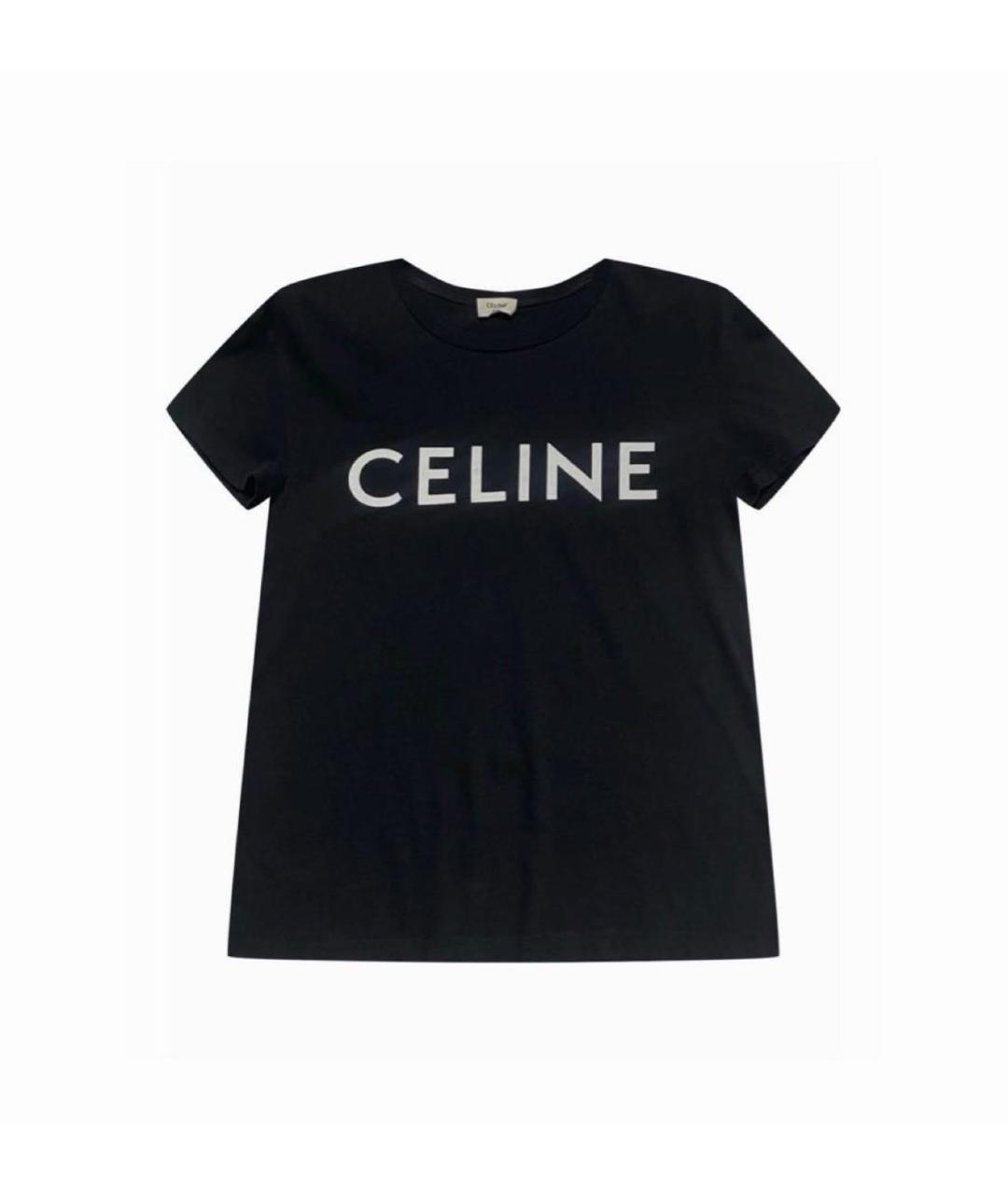 CELINE Черная футболка, фото 6